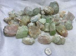 Multicolor Green Pink Rough 2390 grams Fluorite large chunks crystals gemstone - £195.76 GBP