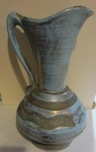 Vintage Stangl turquoise gold art pottery pitcher - £41.76 GBP