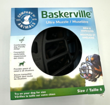 Baskerville Ultra Black Rubber Dog Muzzle Large Breeds SIZE  6,  80 - 15... - £13.30 GBP
