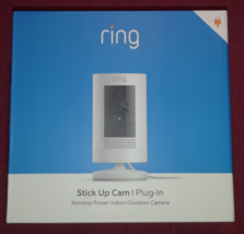 Ring Stick Up Cam Plug-In, Weather-Resistant Outdoor Camera, Live View, ... - $64.99