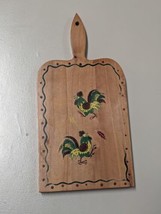 Vintage Kitchen CUTTING BOARD Hanging Woodpecker Wood ware Rooster Farmhouse MCM - £12.50 GBP