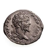 200-201 AD Roman. Septimius Severus AR Denarius Coin in XF - $2,080.38 MXN