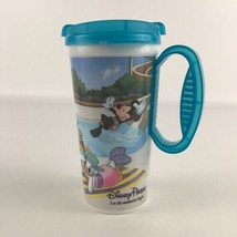 Disney Parks Reusable Travel Mug Cup Let The Memories Begin Pool Party Souvenir - $19.75