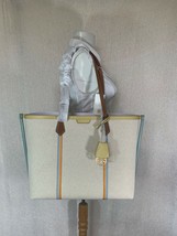 NWT Tory Burch Perry Natural Canvas Triple Compartment Tote $498 - £398.00 GBP