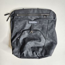 Petunia Pickle Bottom Cinch Backpack In Midnight Leatherette Diaper Bag New - £69.88 GBP
