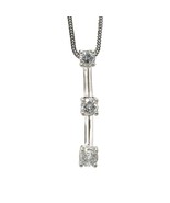 3/8ctw Diamond 14k White Gold Pendant with 16&quot; inch Necklace 0.9g - $6,715.60 CAD