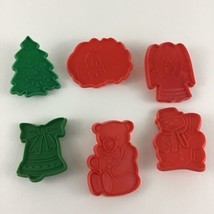 Christmas Holiday Cookie Cutters Cut-Ups Dessert Press Vintage Baking Tools - $21.73
