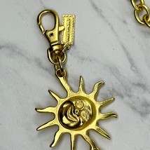 Vintage Sun Face Gold Tone Metal Chain Link Belt Size Small S Medium M - £79.12 GBP