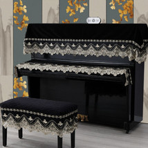 Piano Cover Clothing Velvet Fabric Decorative Dust-proof Upright Piano T... - £28.46 GBP+