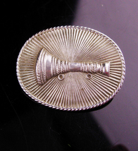 Obsolete Firefighter badge - fireman horn - M.J. Delehanty - antique medal  - $125.00
