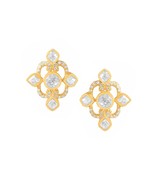 KICKY &amp; PERKY 925 Sterling Silver Gold Plated Abstract Geometric Stud Ea... - $119.63 CAD