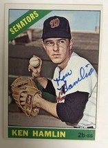 Ken Hamlin Signed Autographed 1966 Topps Baseball Card - Washington Sena... - $15.00