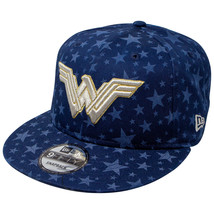Wonder Woman Laser Etch Symbols 9Fifty Adjustable New Era Hat Blue - £31.95 GBP