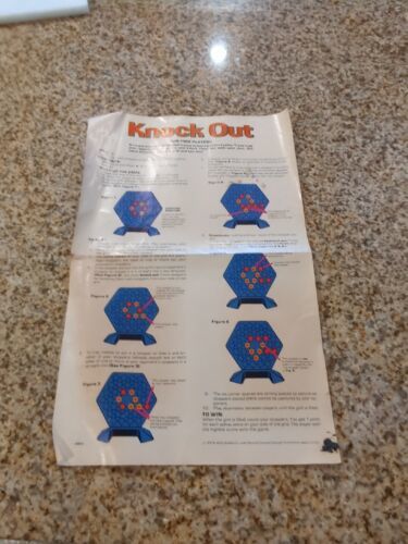 Milton Bradley 1978 Knockout Board game vintage original instruction man... - $7.91