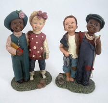 All God&#39;s Children Figurines Jewel &amp; Judy #14 Simon &amp; Andrew #17 Best Fr... - $63.70