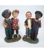 All God&#39;s Children Figurines Jewel &amp; Judy #14 Simon &amp; Andrew #17 Best Fr... - $63.70