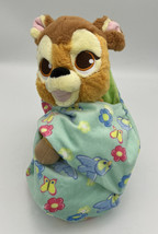 Disney Parks Babies Bambi Deer Plush With Pouch Blanket 12&quot; - £16.53 GBP