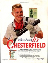 1942 WWII Chesterfield Cigarettes Patriotic Gloves War Bonds Vtg Print A... - £20.65 GBP