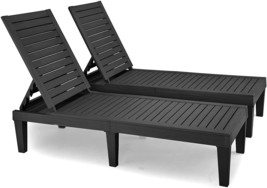 YITAHOME Chaise Outdoor Lounge Chairs with Adjustable Backrest, Sturdy Loungers - £228.60 GBP