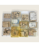 Stampin&#39; Up! 12 Sets Lot Rubber Stamps-Sayings, Fall, Shapes, Fun, ++ 2 ... - £14.79 GBP