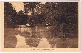 Postcard On The Thames River Woodstock Ontario - $6.92