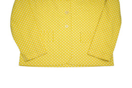 Vintage Sears JR Bazaar Polka Dot Jacket Womens M Yellow Shirt Blouse 80... - £26.50 GBP