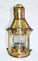 15&quot; Antique Brass Lighthouse Lantern Ship Lamp Maritime Nautical Home Decorative - £67.09 GBP