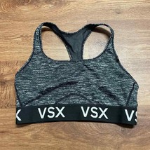 Victorias Secret Sport VSX Gray Black Space Dye Sports Bra Womens Size Medium - £11.03 GBP