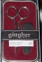 Gingher G-4 Classic Embroidery Scissors 4" in case - $11.90
