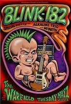 Blink 182 Affiche Warfield Peut 1 2001 Blink-182 Blink182 - $4,099.60 MXN