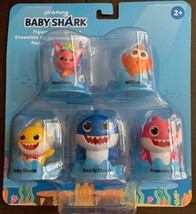 Pinkfong Baby Shark 5 Figures Pack Series 1 Brand New RARE HTF 2019 Daddy, Mommy - £11.73 GBP