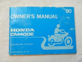 1980 Honda CM400E Owner's manual w/ maintenance Service info - $65.83