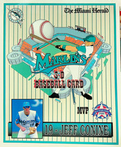 MLB Florida Marlins 3D Card - Jeff Conine - MVP 1995 All-Star Game - Vintage - £3.51 GBP