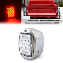 Red LED LH Tail Light Clear Lens &amp; Chrome Housing for 1940-53 Chevy GMC Truck - £56.71 GBP