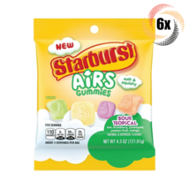 6x Bag Starburst Airs Sour Tropical Assorted Flavors Soft Gummies Candy | 4.3oz - £20.21 GBP