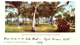 The Royal Poinciana and Cocoanut Grove Palm Beach Florida 1897 - £19.44 GBP