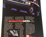 Vintage Dodge Aries Print Ad  Advertisement 1985 pa1 - £4.66 GBP