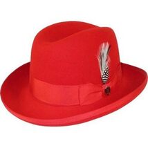 Men Bruno Capelo Dress Formal Hat Australian Wool Homburg Godfather GF105 Red image 2