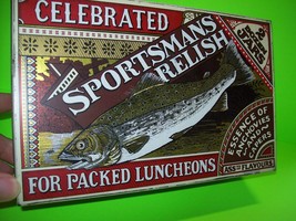 Sportsmans Relish Vintage Tin Lithograph Huntley Booren Stevens Fishing Fish - £79.37 GBP