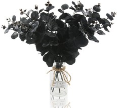 Hananona 6 Pcs Artificial Black Eucalyptus Stems, 14&quot; Eucalyptus, Black, 6 - $29.95