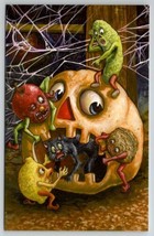 Matthew Kirscht Halloween Free The Kitty From Mouth of JOL Black Cat Postcard MK - £39.92 GBP