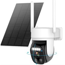 Hawkray Solar Security Cameras Wireless Outdoor ,2K 360 View Pan Tilt Low Power  - £73.53 GBP