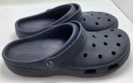 Crocs Men&#39;s Classic Clog Authentic Shoe Style Blue Men’s 12 Solid Condition Navy - £9.10 GBP