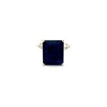 Sapphire Diamond Ring Size 6.75 14k Y Gold 12.05 TCW Certified $3,000 216188 - £1,160.78 GBP