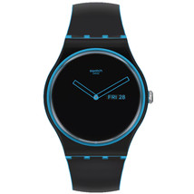 Swatch Men&#39;s Originals Monthly Drops Minimal Line Blue Black Dial Watch - - £61.81 GBP