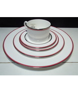 Kate Spade LIBRARY LANE Coral Band 5 Piece Place Setting by Lenox New - £55.29 GBP