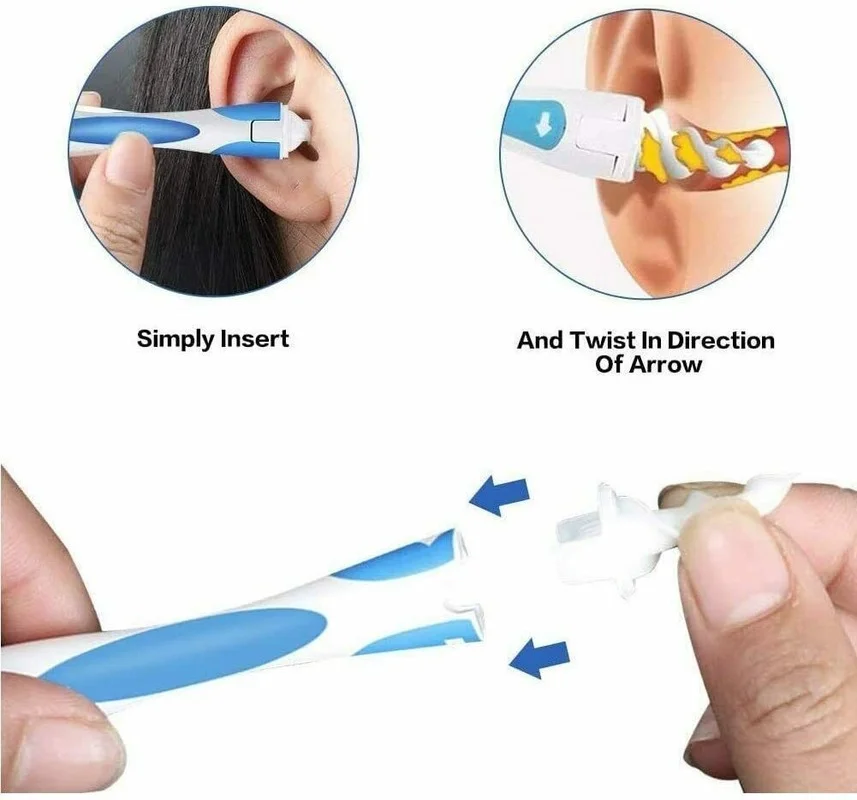 Sporting 2022 Hot New Arrival Spiral Ear Cleaner Silicon Spoon Set Soft for Pers - £23.90 GBP