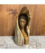 Vtg Walk In Beauty Wood Resin Sculpture By Herrera Native American Statu... - $186.47 MXN