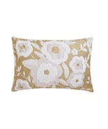 Snowy Gardenia - Beige Velvet Lumbar Pillow Cover - $36.54