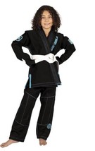 Sanabul Brazilian Jiu-jitsu Child&#39;s BJJ Gi Size K4 Black Blue NWT + White Belt - £38.83 GBP